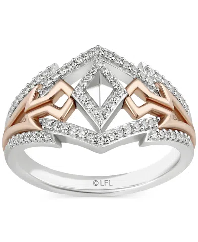 WONDER FINE JEWELRY STAR WARS WONDER FINE JEWELRY DIAMOND AHSOKA STAR WARS RING (1/4 CT. T.W.) IN STERLING SILVER & ROSE