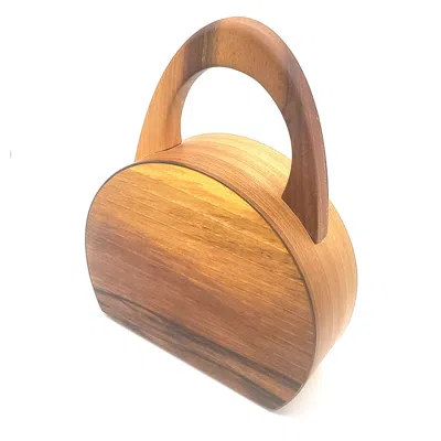 WOOD BELT WOMEN'S BROWN WOOD BELT UNIQUE DESIGNER WOODEN BAG SWISS FREEDOM 4000 - WALNUT WOOD BAG