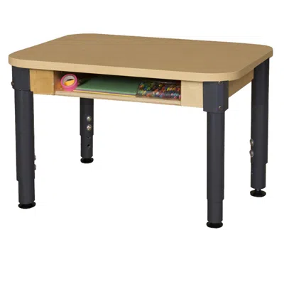 WOOD DESIGNS WOOD DESIGNS 20-31 IN. MOBILE CLASSROOM HIGH PRESSURE LAMINATE DESK WITH ADJUSTABLE LEGS