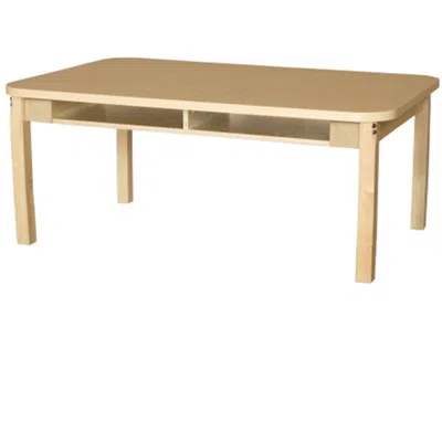 WOOD DESIGNS WOOD DESIGNS FOUR SEATER HIGH PRESSURE LAMINATE DESK WITH HARDWOOD LEGS- 14 IN.