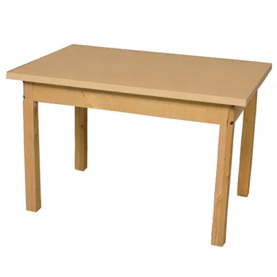 WOOD DESIGNS WOOD DESIGNS MOBILE RECTANGLE HIGH PRESSURE LAMINATE TABLE WITH HARDWOOD LEGS- 18 IN.