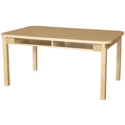 WOOD DESIGNS WOOD DESIGNS MOBILE TWO SEATER HIGH PRESSURE LAMINATE DESK WITH HARDWOOD LEGS- 22 IN.