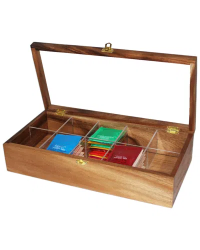 WOODARD & CHARLES WOODARD & CHARLES 10-COMPARTMENT TEA BOX