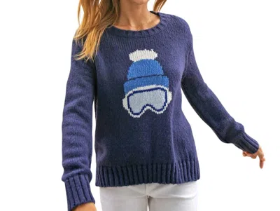 WOODEN SHIPS SKI BABE CREW SWEATER IN NAVY