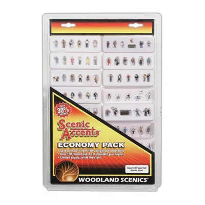 WOODLAND SCENICS ASSORTED FIGURE SET ECONOMY PACK