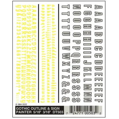 WOODLAND SCENICS GOTHIC OUTLINE & SIGN PAINTER