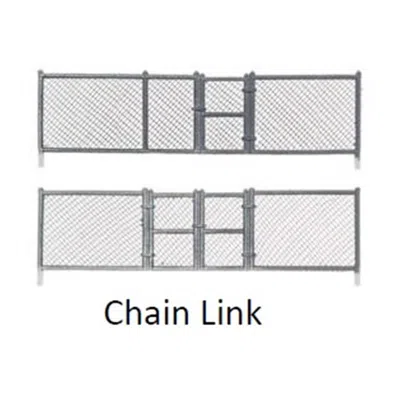 WOODLAND SCENICS HO CHAIN LINK FENCE - 8 PIECE