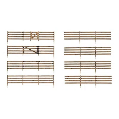 WOODLAND SCENICS HO SCALE RAIL FENCE KIT