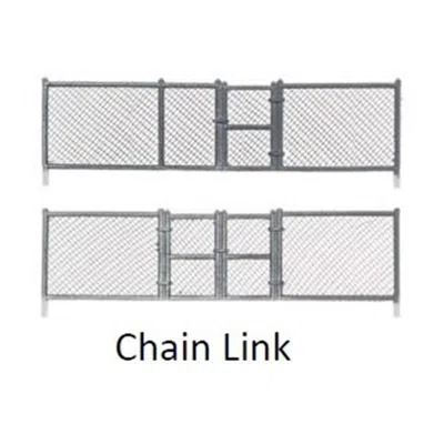 WOODLAND SCENICS N CHAIN LINK FENCE - 8 PIECE