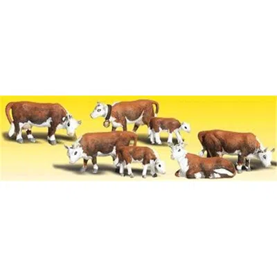 WOODLAND SCENICS N SCALE HEREFORD COWS