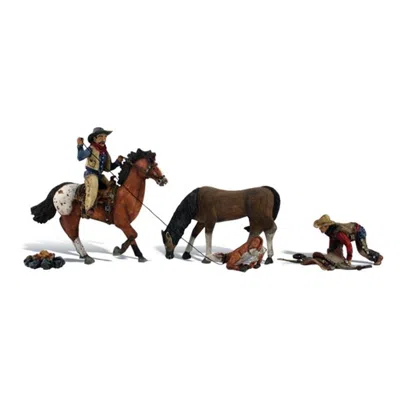 WOODLAND SCENICS RIDIN & ROPIN - HO SCALE, 6 PIECE