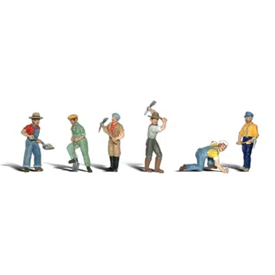 WOODLAND SCENICS TRACK WORKERS - O SCALE 8 PIECE