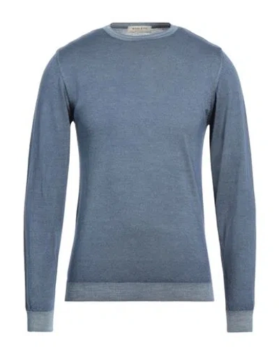 WOOL & CO WOOL & CO MAN SWEATER SLATE BLUE SIZE M MERINO WOOL