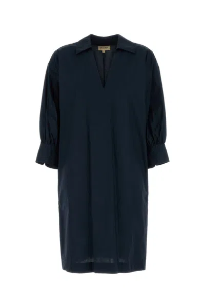 WOOLRICH WOOLRICH NAVY BLUE POPLIN DRESS