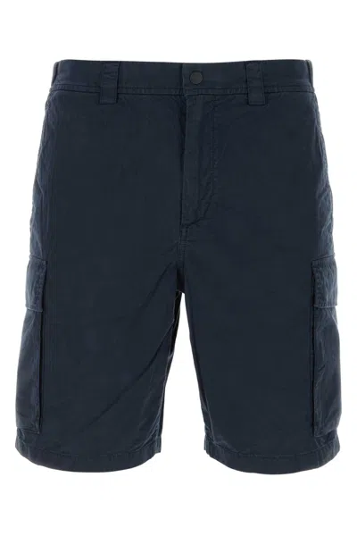 WOOLRICH BLUE COTTON BERMUDA SHORTS