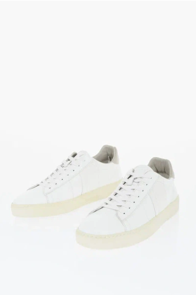 WOOLRICH Lace-up COURT Leather Sneakers