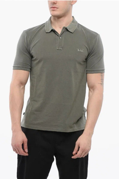 WOOLRICH Ton-sur-ton Embroidered Mackinack Polo