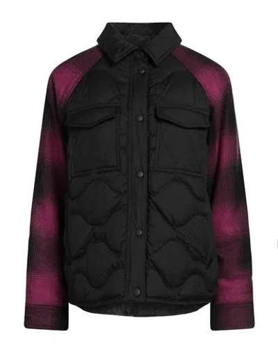 WOOLRICH WOOLRICH WOMAN PUFFER BLACK SIZE M POLYAMIDE, WOOL, POLYESTER