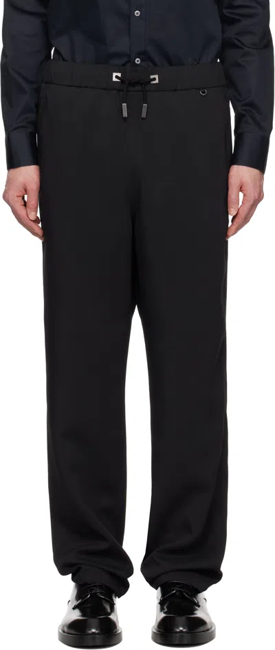 WOOYOUNGMI BLACK DRAWSTRING TROUSERS