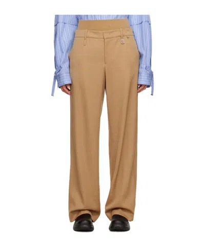 WOOYOUNGMI PLEATED ZIPPER CASUAL PANTS