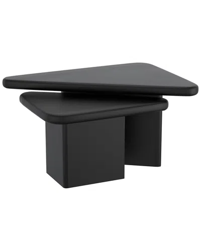 WORLDWIDE HOME FURNISHINGS WORLDWIDE HOME FURNISHINGS MID-CENTURY MODERN SOLID WOOD 2PC COFFEE TABLE SET