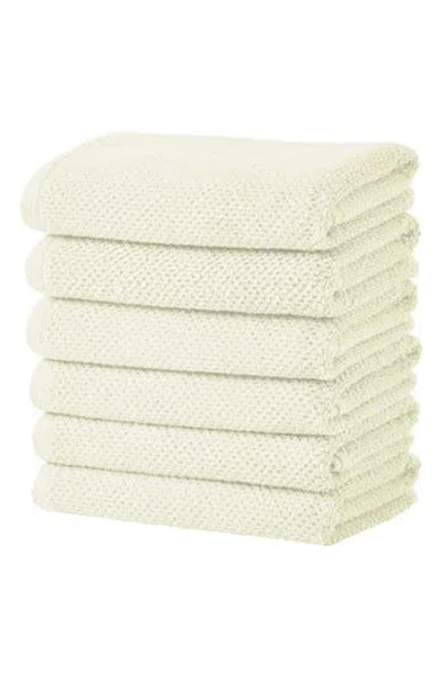 WOVEN & WEFT WOVEN & WEFT SET OF 6 TEXTURED HAND TOWELS