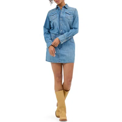 WRANGLER WRANGLER LONG SLEEVE DENIM MINIDRESS