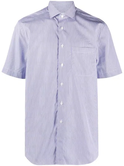XACUS STRIPED SHORT-SLEEVE COTTON SHIRT