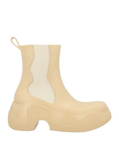 XOCOI XOCOI WOMAN ANKLE BOOTS BEIGE SIZE 7 THERMOPLASTIC POLYURETHANE