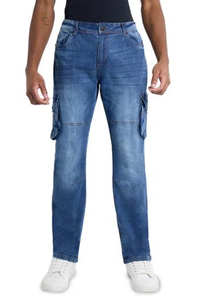 X-RAY XRAY SLIM FIT CARGO POCKET DENIM JEANS
