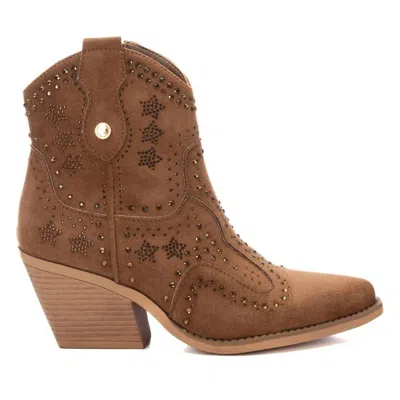 XTI WOMEN'S BOOTIES WITH RHINESTONES IN TAUPE