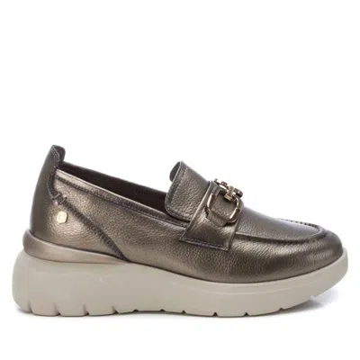 XTI WOMEN'S LEATHER MOCCASINS IN PLUMB