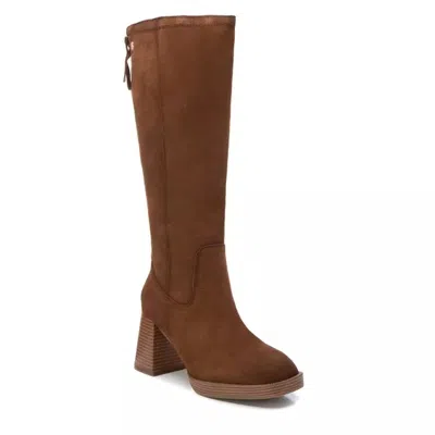 XTI WOMEN'S SUEDE BOOTS IN CAMEL