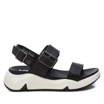 XTI WOMEN'S WEDGE SANDALS IN BLACK