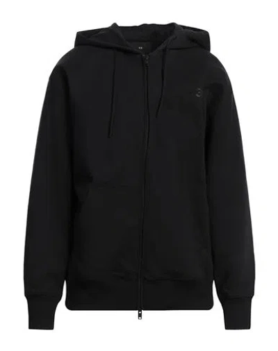 Y-3 ADIDAS BY YOHJI YAMAMOTO MAN SWEATSHIRT BLACK SIZE L COTTON, RECYCLED POLYESTER, ELASTANE