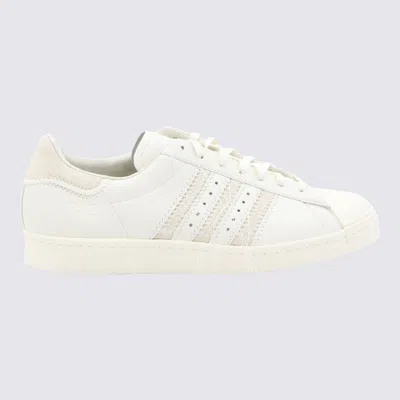 Y-3 Y-3 ADIDAS WHITE LEATHER AND BEIGE SUEDE SUPERSTAR SNEAKERS