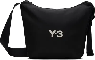 Y-3 BLACK NYLON CROSSBODY POUCH