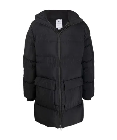 Y-3 Y-3 ZIP-UP HOODED DOWN COAT