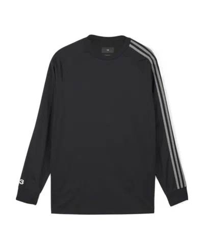Y-3 Y-3 LOGO-PRINTED LONG-SLEEVED CREWNECK T-SHIRT