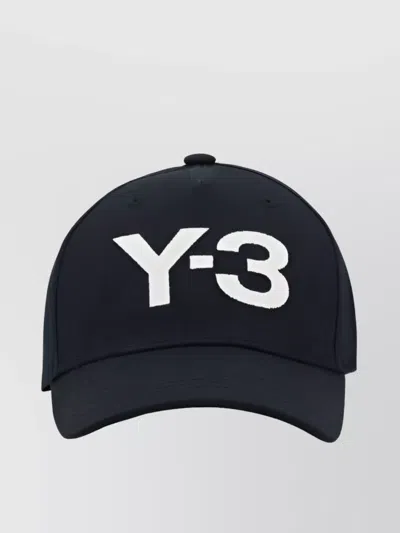 Y-3 MONOGRAMMED COTTON BASEBALL CAP WITH CURVED BRIM