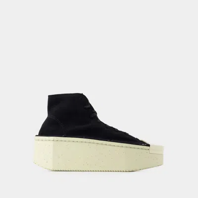 Y-3 RENGA HI SNEAKERS - Y-3 - LEATHER - BLACK/WHITE
