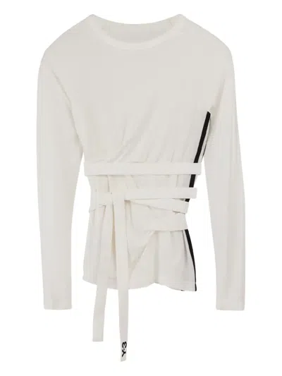 Y-3 TIE-FASTENING T-SHIRT