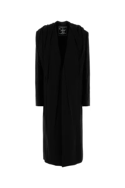 Y/PROJECT Y PROJECT BLACK COTTON COAT