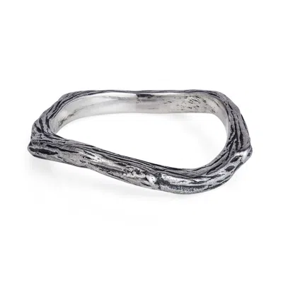 YASMIN EVERLEY JEWELLERY WOMEN'S OXIDISED SILVER TWIG RING