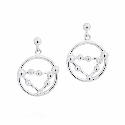 YASMIN EVERLEY JEWELLERY WOMEN'S SILVER CAPRICORN ASTROLOGY DROP STUDS