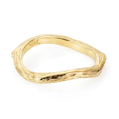 YASMIN EVERLEY JEWELLERY WOMEN'S YELLOW GOLD TWIG RING