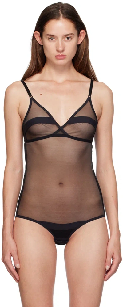 YASMINE ESLAMI BLACK SERENA BODYSUIT
