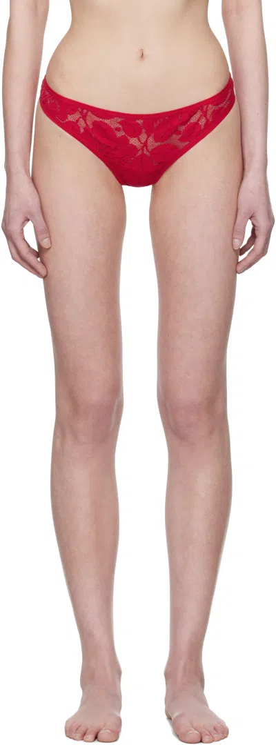 YASMINE ESLAMI RED ZOE THONG