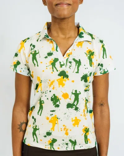 YATTA GOLF PEOPLE'S PARTY POLO. WOMEN'S. LIMITED EDITION. IN WHITE