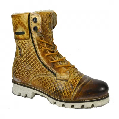 YELLOW CAB YELLOW CAB DAMEN MILITARY W STIEFEL Y25166 LEDERSTIEFEL GEFÜTTERT WOLLE CAMEL